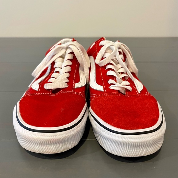 Vans Old Skool Skate Unisex Off The Wall Red  Shoes Sneakers Size M8 W 9.5 - Picture 4 of 8